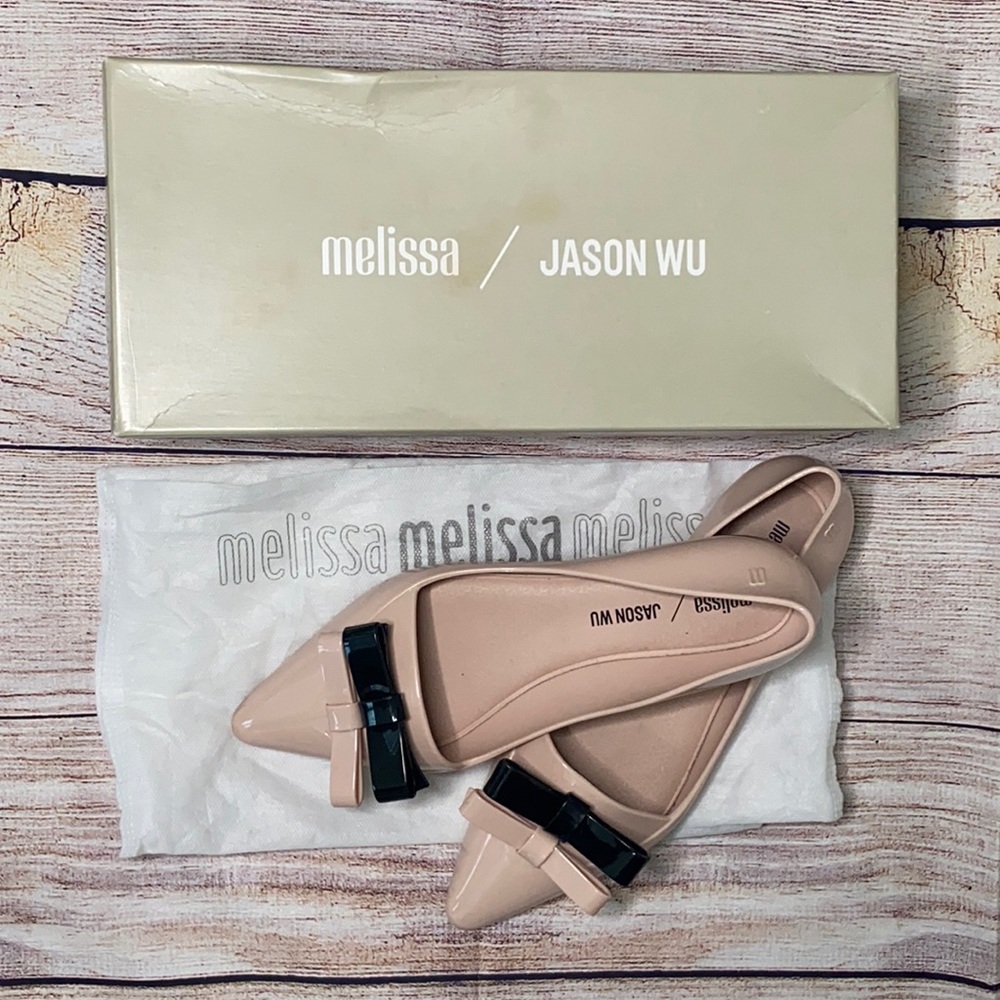 Melissa x Jason Wu Pointy II Black/Pink Size 7